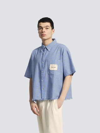 Distressed Farmer’s Shirt SS - Navy