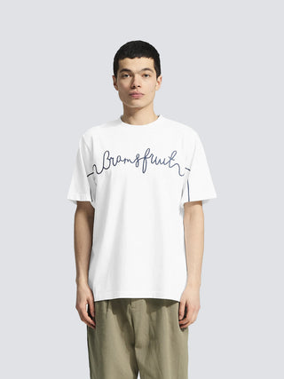 Garden Hose Chain Stitch T-Shirt - White