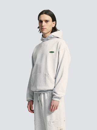 Distressed “F*ck Off” Hoodie - Grey Melange