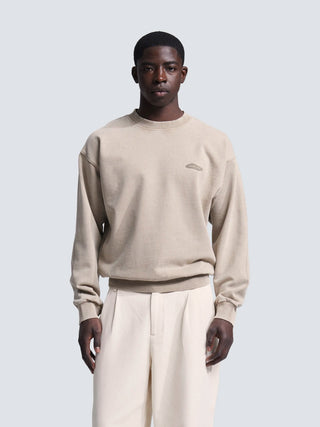 Distressed “F*ck Off I'm Gardening” Crewneck - Washed Khaki