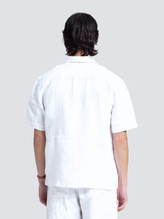 Linen Repair Shirt Shortsleeve- White