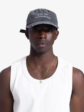 F*ck Off I'm Gardening Cap Distressed - Washed Charcoal