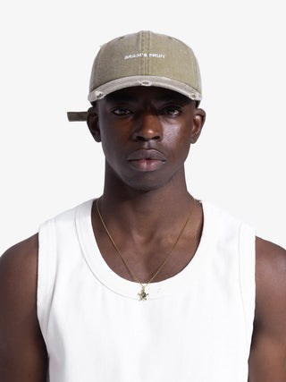 Logo Cap Distressed - Washed Olive Green