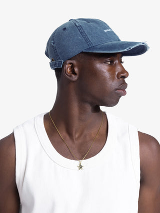 Logo Cap Distressed - Washed Navy