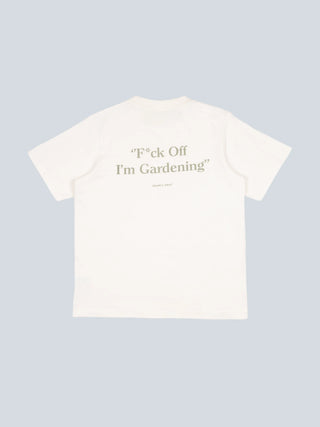 “F*ck Off I'm Gardening” T-Shirt Distressed - White