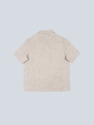 Linen Repair Shirt Shortsleeve - Natural Linen