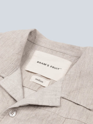Linen Repair Shirt Shortsleeve - Natural Linen