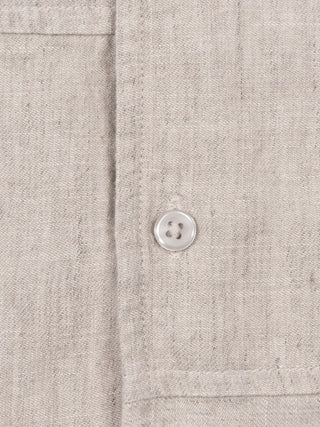 Linen Repair Shirt Shortsleeve - Natural Linen