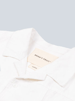 Linen Repair Shirt Shortsleeve- White