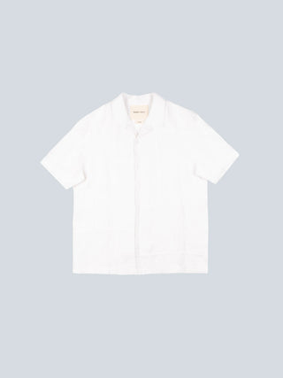 Linen Repair Shirt Shortsleeve- White