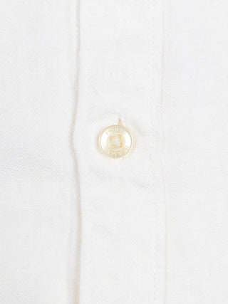 Distressed Linen Shirt Longsleeve - White