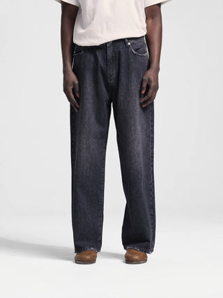 Denim Trousers - Washed Black