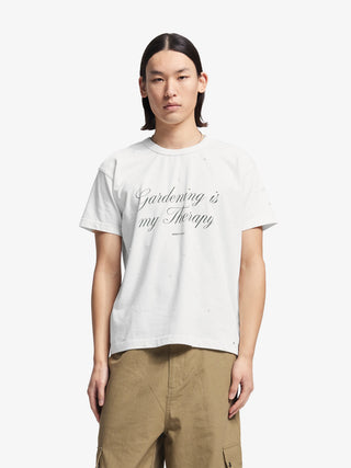 Distressed Quote T-shirt - White