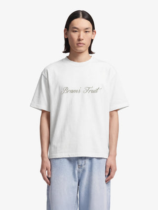 Distressed Script Logo T-shirt - Off-White