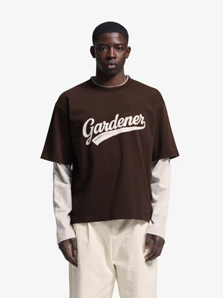 Double Layer T-shirt - Brown