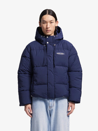 Hooded Puffer Jacket - Navy