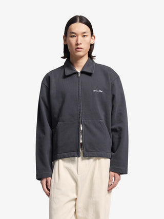Script Logo Full Zip Sweat - Shadow Black