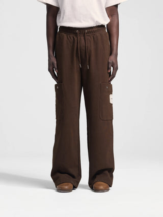 Side Pocket Sweat Trousers - Brown