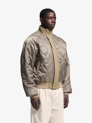 Reversible Bomber Jacket - Olive Green