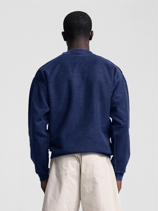 Chest Pocket Crewneck - Washed Navy