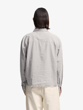 Distressed Farmer’s Shirt LS - Olive Green