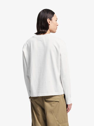 Distresssed Quote Longsleeve - White