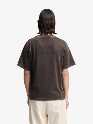 Distressed “F*ck Off I’m Gardening” T-shirt - Brown