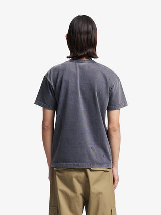 Distressed Quote T-shirt - Washed Shadow Black