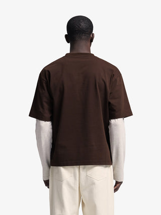 Double Layer T-shirt - Brown