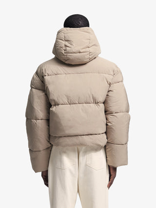 Hooded Puffer Jacket - Khaki