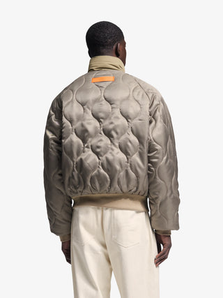 Reversible Bomber Jacket - Olive Green