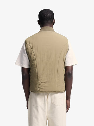 Reversible Padded Vest - Olive Green