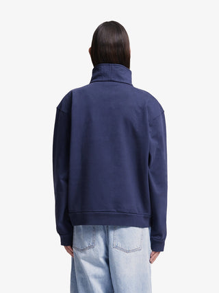 Script Logo Quarter Zip - Midnight Blue