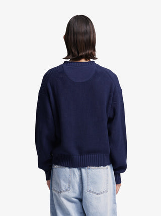 Stamp Knit - Navy