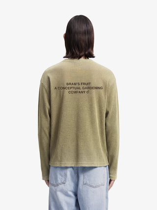 Stamp Waffle Longsleeve - Washed Olive Green