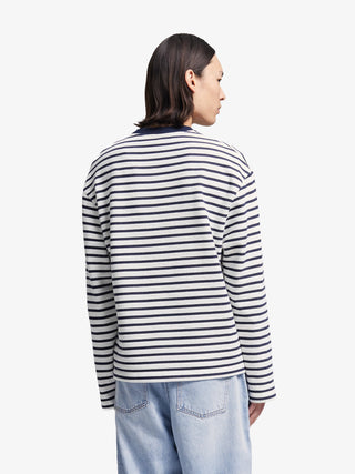 Varsity Striped Longsleeve - Navy