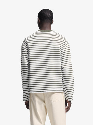 Varsity Striped Longsleeve - Olive Green