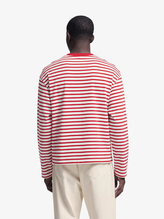 Varsity Striped Longsleeve - Washed Red