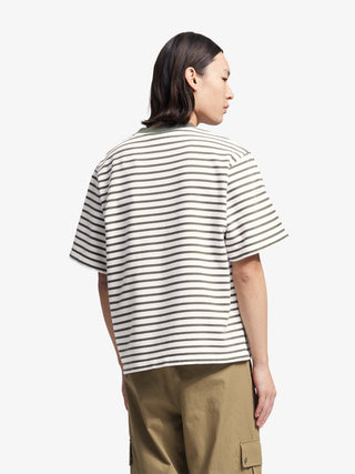 Varsity Striped T-shirt - Olive Green