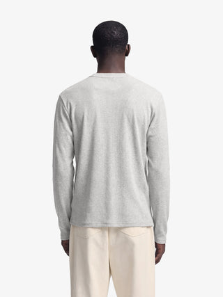 Script Logo Henley Longsleeve - Natural Melange