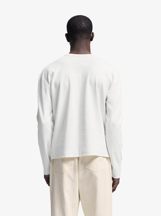 Script Logo Henley Longsleeve - White
