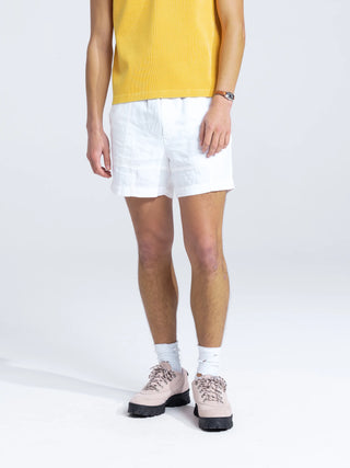Linen Repair Shorts - White