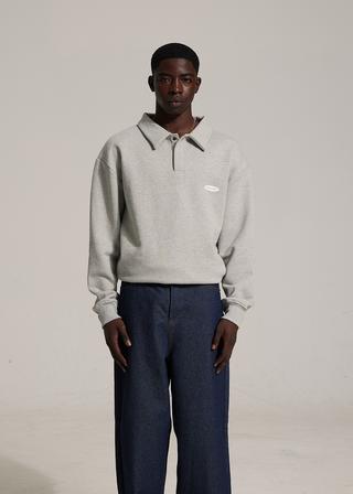 Polo Sweat - Light Grey