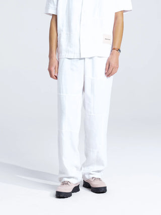 Linen Repair Trousers - White