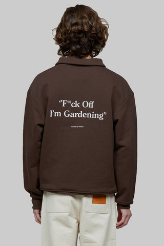 F*ck Off I'm Gardening Polo Sweat - Brown