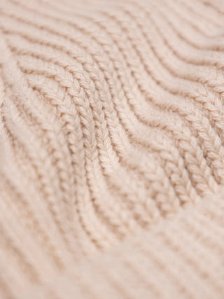 Distressed  Beanie- Beige