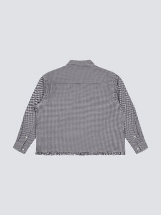 Distressed Farmer’s Shirt LS - Black