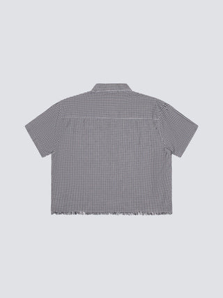Distressed Farmer’s Shirt SS - Black