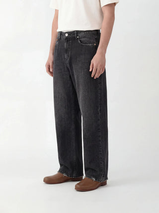 Denim Trousers - Washed Black