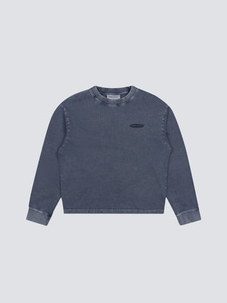 Distressed "F*ck Off I'm Gardening" Longsleeve - Washed Midnight Blue